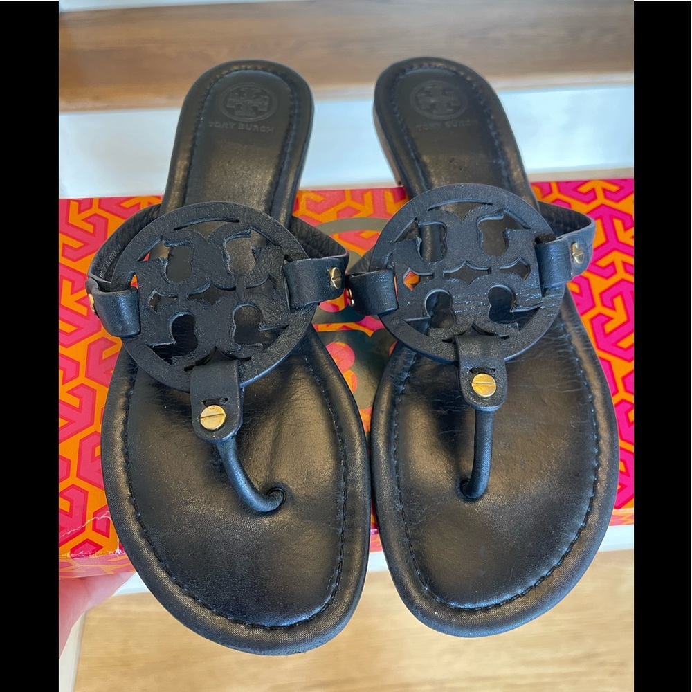 Tory Burch Miller Sandals Navy 8.5